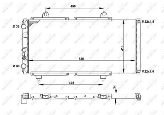 Kühler, Motorkühlung NRF 52152 Bild Kühler, Motorkühlung NRF 52152