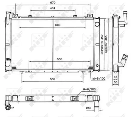 Kühler, Motorkühlung NRF 52154 Bild Kühler, Motorkühlung NRF 52154