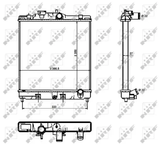 Kühler, Motorkühlung NRF 526356 Bild Kühler, Motorkühlung NRF 526356