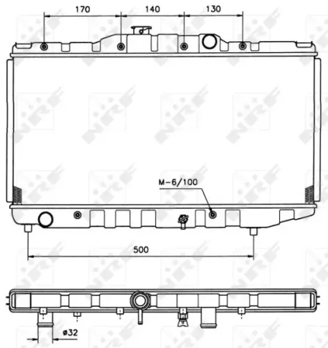 Kühler, Motorkühlung NRF 526711 Bild Kühler, Motorkühlung NRF 526711