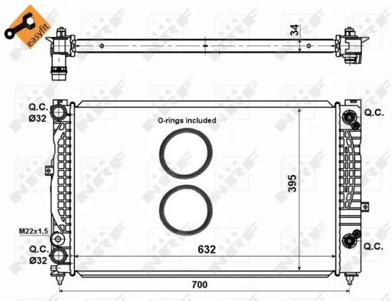 Kühler, Motorkühlung NRF 529504 Bild Kühler, Motorkühlung NRF 529504
