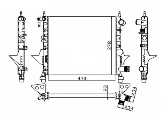 Kühler, Motorkühlung NRF 529513 Bild Kühler, Motorkühlung NRF 529513