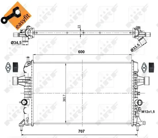 Kühler, Motorkühlung NRF 53000 Bild Kühler, Motorkühlung NRF 53000