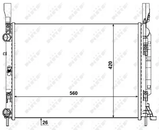 Kühler, Motorkühlung NRF 53004 Bild Kühler, Motorkühlung NRF 53004