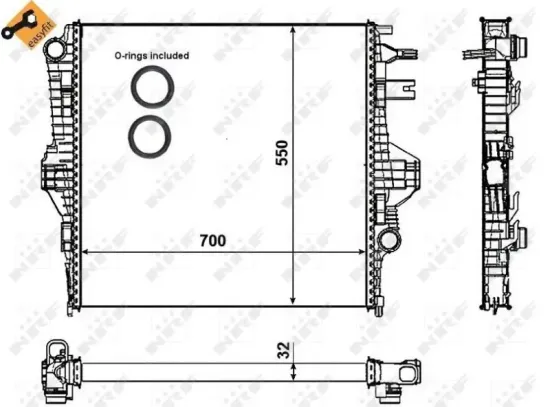 Kühler, Motorkühlung NRF 53005 Bild Kühler, Motorkühlung NRF 53005