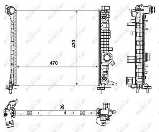 Kühler, Motorkühlung NRF 53008 Bild Kühler, Motorkühlung NRF 53008