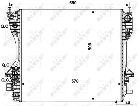 Kühler, Motorkühlung NRF 53012 Bild Kühler, Motorkühlung NRF 53012