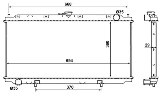Kühler, Motorkühlung NRF 53019 Bild Kühler, Motorkühlung NRF 53019