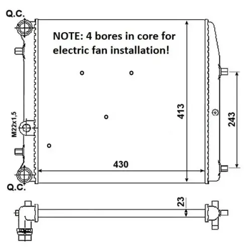 Kühler, Motorkühlung NRF 53021A Bild Kühler, Motorkühlung NRF 53021A