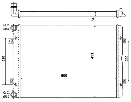 Kühler, Motorkühlung NRF 53022 Bild Kühler, Motorkühlung NRF 53022