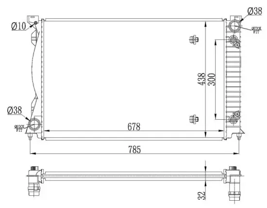 Kühler, Motorkühlung NRF 53023 Bild Kühler, Motorkühlung NRF 53023