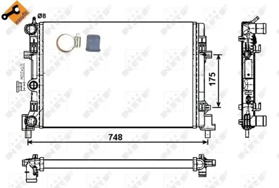 Kühler, Motorkühlung NRF 53024 Bild Kühler, Motorkühlung NRF 53024
