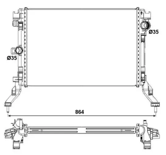 Kühler, Motorkühlung NRF 53026 Bild Kühler, Motorkühlung NRF 53026