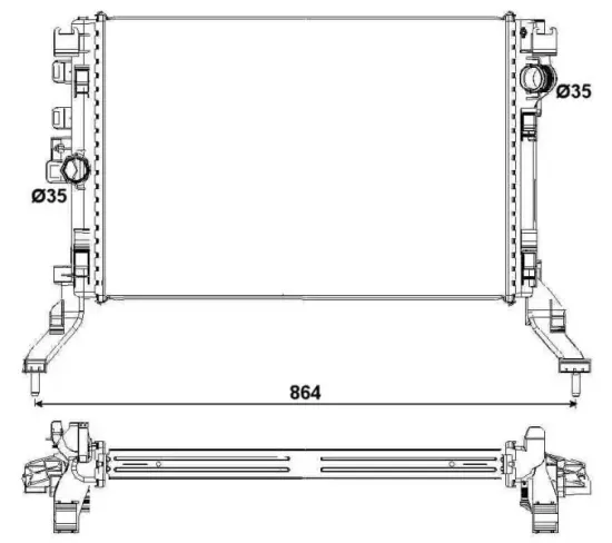 Kühler, Motorkühlung NRF 53027 Bild Kühler, Motorkühlung NRF 53027