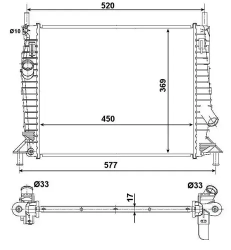 Kühler, Motorkühlung NRF 53028 Bild Kühler, Motorkühlung NRF 53028