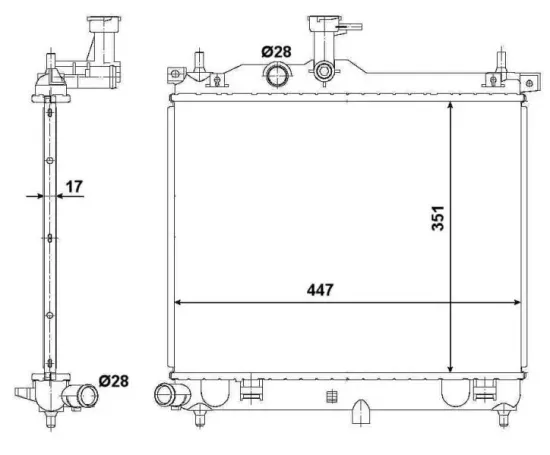 Kühler, Motorkühlung NRF 53029 Bild Kühler, Motorkühlung NRF 53029