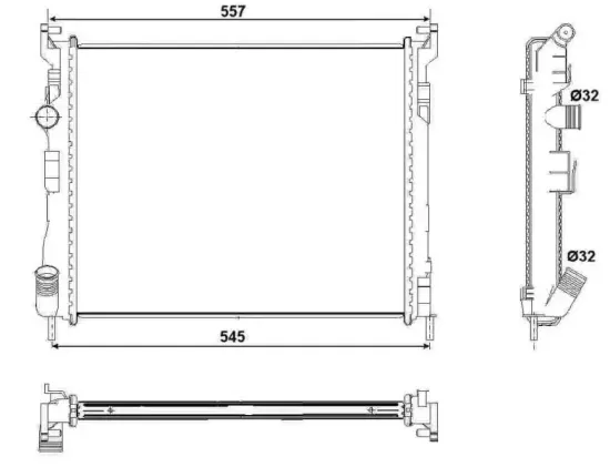 Kühler, Motorkühlung NRF 53032 Bild Kühler, Motorkühlung NRF 53032