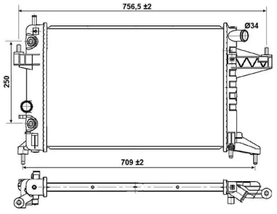 Kühler, Motorkühlung NRF 53035 Bild Kühler, Motorkühlung NRF 53035