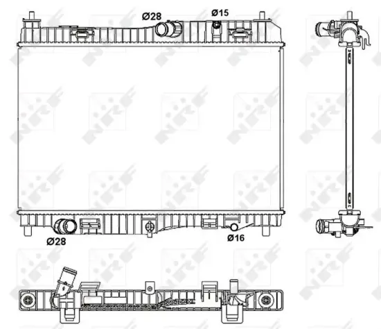 Kühler, Motorkühlung NRF 53043 Bild Kühler, Motorkühlung NRF 53043