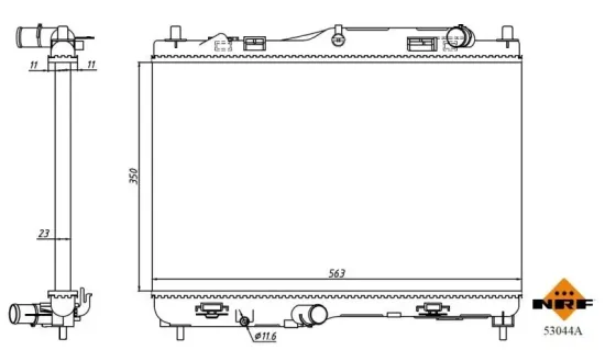 Kühler, Motorkühlung NRF 53044A Bild Kühler, Motorkühlung NRF 53044A