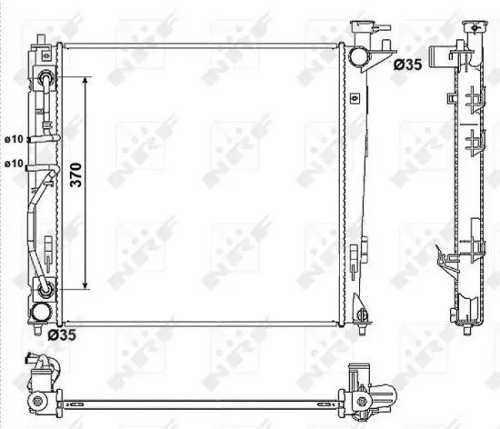 Kühler, Motorkühlung NRF 53053 Bild Kühler, Motorkühlung NRF 53053