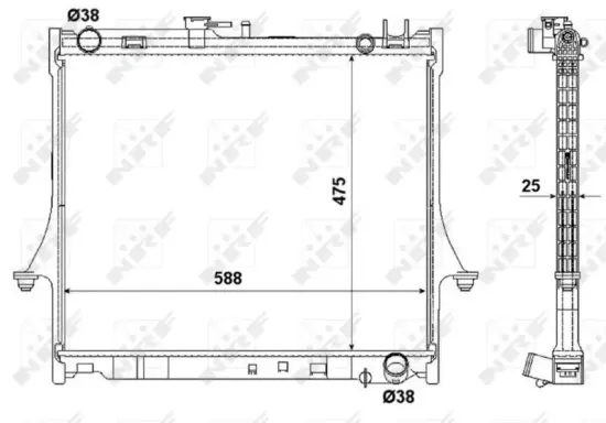 Kühler, Motorkühlung NRF 53055 Bild Kühler, Motorkühlung NRF 53055