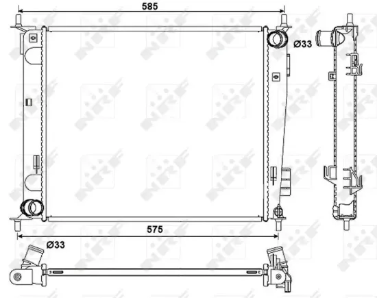 Kühler, Motorkühlung NRF 53057 Bild Kühler, Motorkühlung NRF 53057