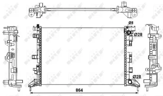 Kühler, Motorkühlung NRF 53066 Bild Kühler, Motorkühlung NRF 53066
