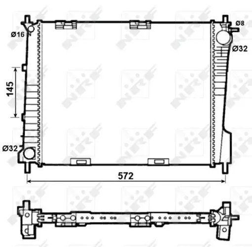 Kühler, Motorkühlung NRF 53077 Bild Kühler, Motorkühlung NRF 53077