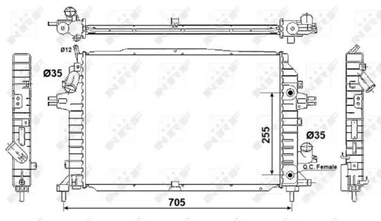 Kühler, Motorkühlung NRF 53082 Bild Kühler, Motorkühlung NRF 53082