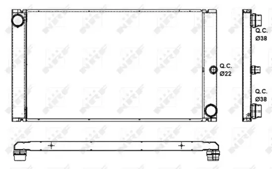 Kühler, Motorkühlung NRF 53091 Bild Kühler, Motorkühlung NRF 53091