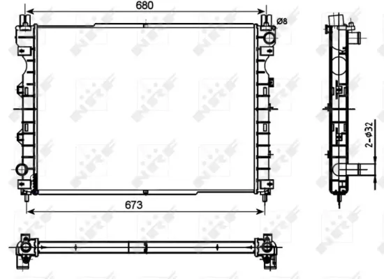 Kühler, Motorkühlung NRF 53096 Bild Kühler, Motorkühlung NRF 53096