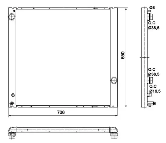 Kühler, Motorkühlung NRF 53099 Bild Kühler, Motorkühlung NRF 53099