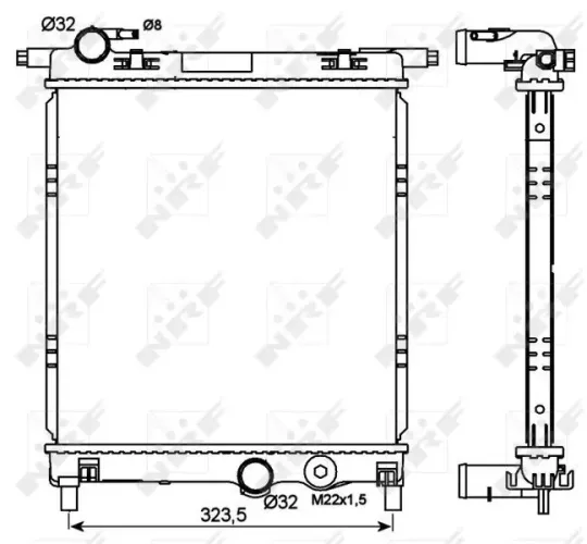 Kühler, Motorkühlung NRF 53101 Bild Kühler, Motorkühlung NRF 53101