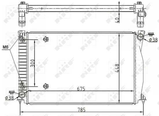 Kühler, Motorkühlung NRF 53105 Bild Kühler, Motorkühlung NRF 53105