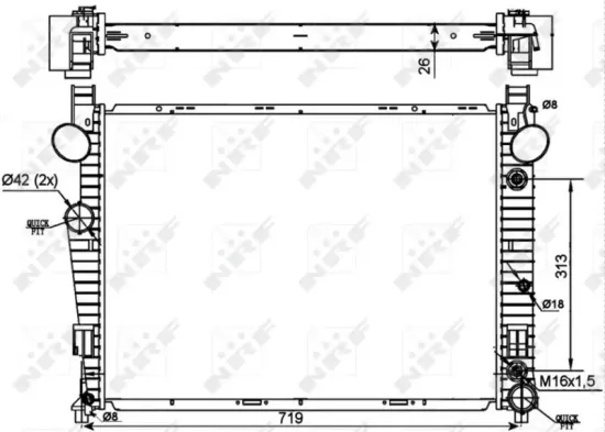 Kühler, Motorkühlung NRF 53107 Bild Kühler, Motorkühlung NRF 53107