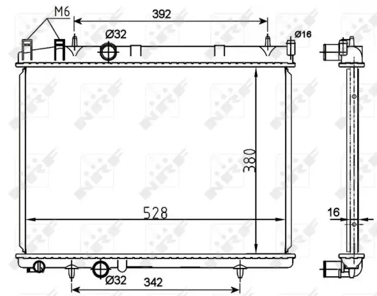 Kühler, Motorkühlung NRF 53108 Bild Kühler, Motorkühlung NRF 53108