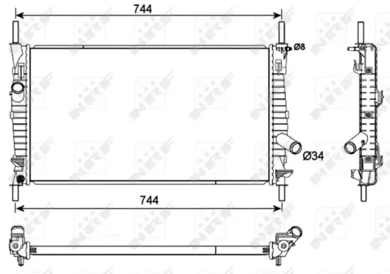 Kühler, Motorkühlung NRF 53111 Bild Kühler, Motorkühlung NRF 53111