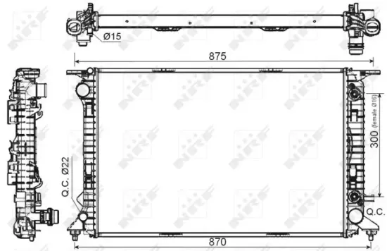 Kühler, Motorkühlung NRF 53116 Bild Kühler, Motorkühlung NRF 53116