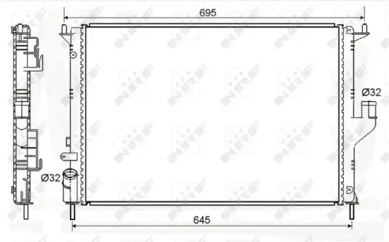 Kühler, Motorkühlung NRF 53118 Bild Kühler, Motorkühlung NRF 53118