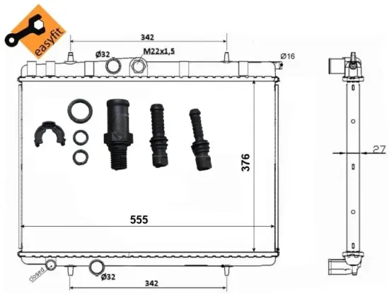 Kühler, Motorkühlung NRF 53120 Bild Kühler, Motorkühlung NRF 53120