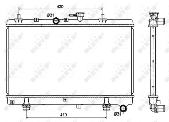 Kühler, Motorkühlung NRF 53121 Bild Kühler, Motorkühlung NRF 53121