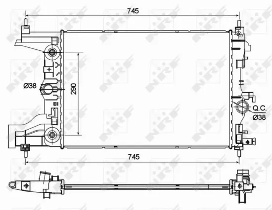 Kühler, Motorkühlung NRF 53122 Bild Kühler, Motorkühlung NRF 53122