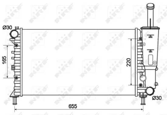 Kühler, Motorkühlung NRF 53124 Bild Kühler, Motorkühlung NRF 53124