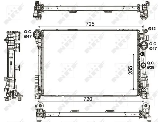 Kühler, Motorkühlung NRF 53140 Bild Kühler, Motorkühlung NRF 53140