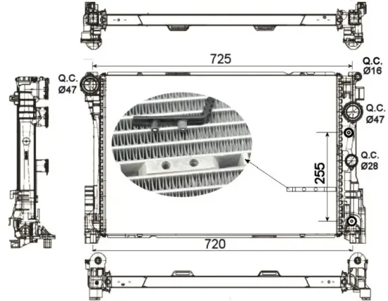 Kühler, Motorkühlung NRF 53141 Bild Kühler, Motorkühlung NRF 53141