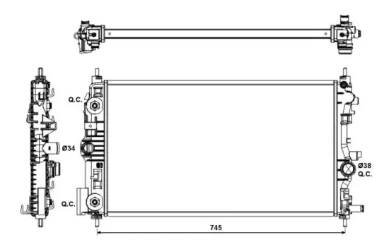 Kühler, Motorkühlung NRF 53143 Bild Kühler, Motorkühlung NRF 53143