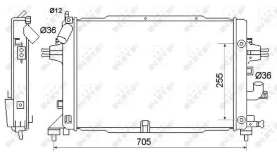 Kühler, Motorkühlung NRF 53145 Bild Kühler, Motorkühlung NRF 53145