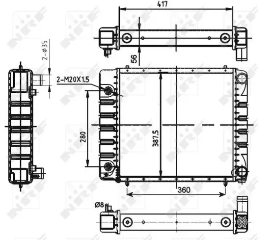 Kühler, Motorkühlung NRF 53149 Bild Kühler, Motorkühlung NRF 53149