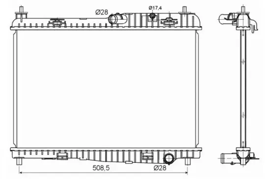 Kühler, Motorkühlung NRF 53152 Bild Kühler, Motorkühlung NRF 53152